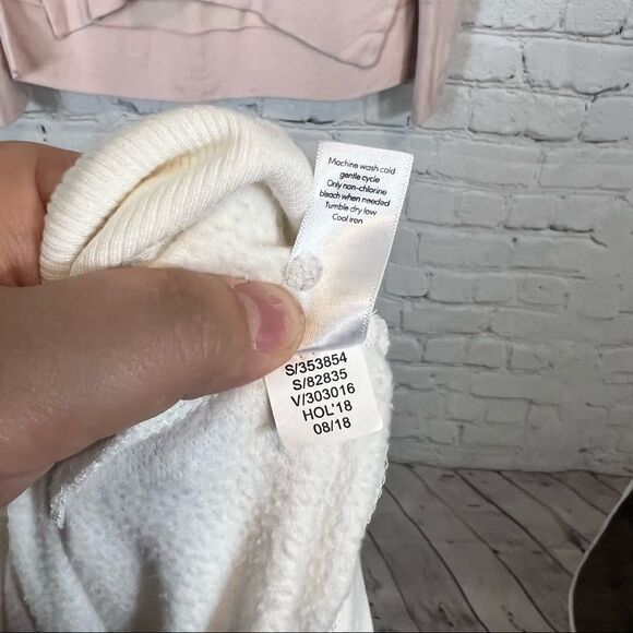 Athleta Womens Extra Sm Sweatshirt Hooded Criss Cross Pullover Back Whyte Hoodie - Picture 8 of 8